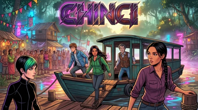 The Chinci team discovering the river festival.