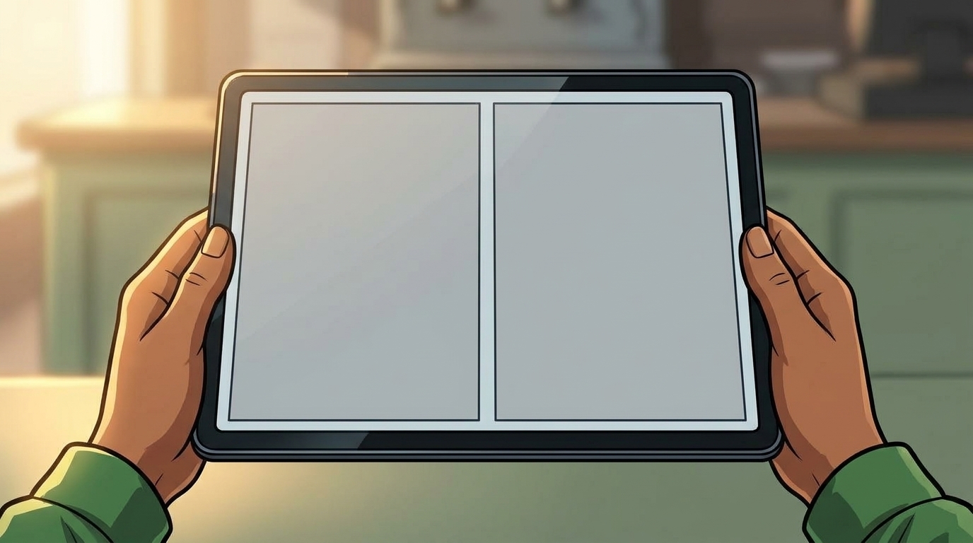 Local notes on Ketty’s tablet distinguish the delivery and event records from what people witnessed.