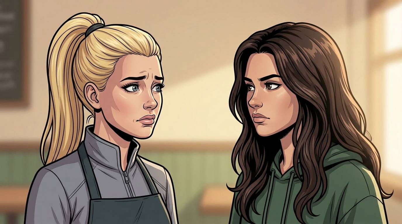 Ketty reassures a worried Mina that they still have the exact original wording.