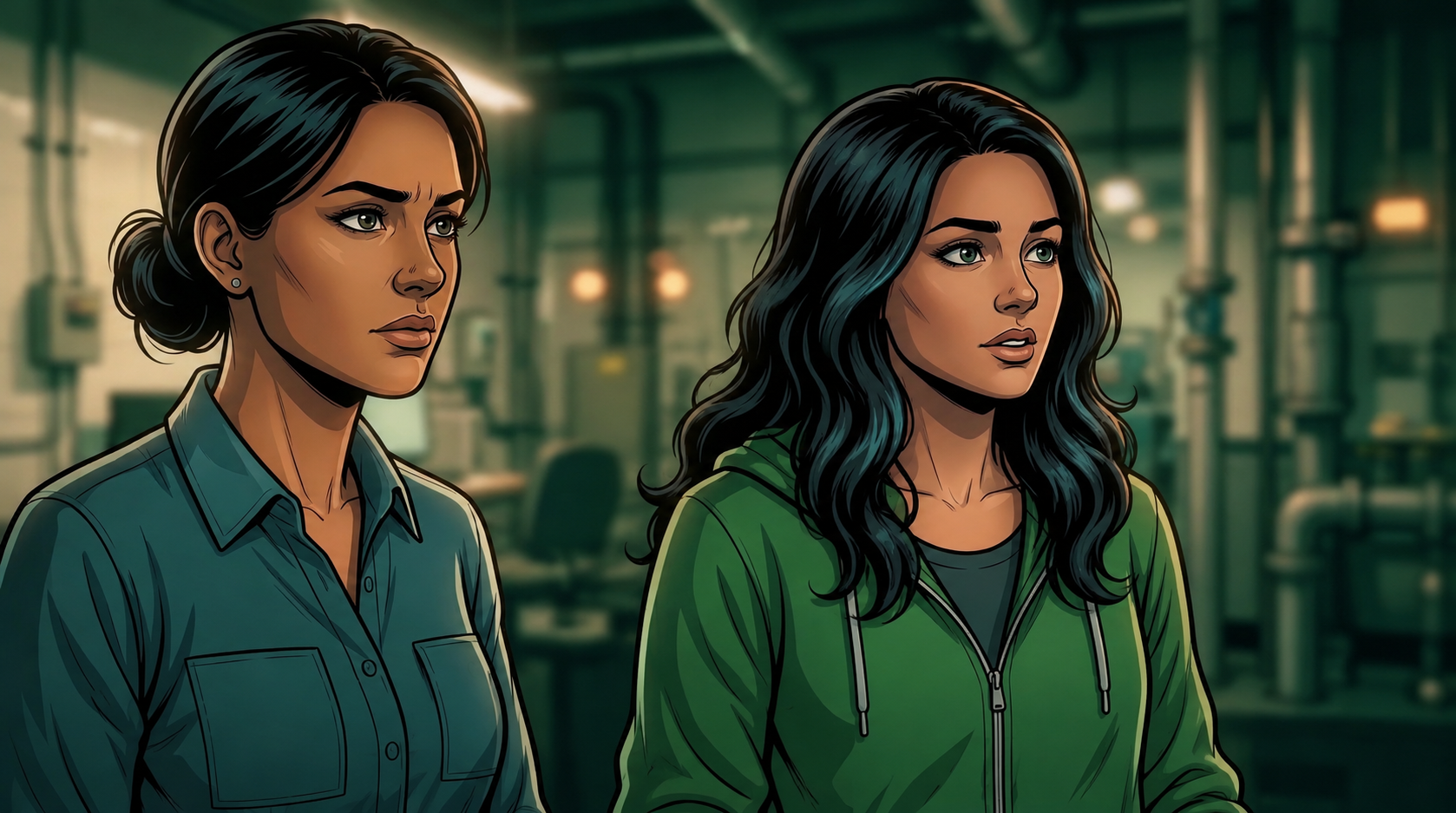 Leena and Ketty agree to send help to the street valve while Aster warns through the offscreen console.