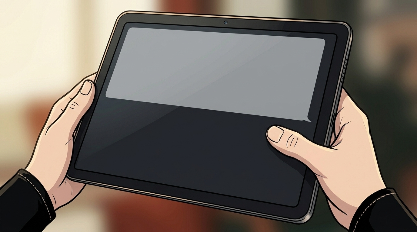 A tablet carries a message from Relay naming Hill Annex and claiming its external line is a restart route. Dexy and Barney discuss the unverified explanation off screen.